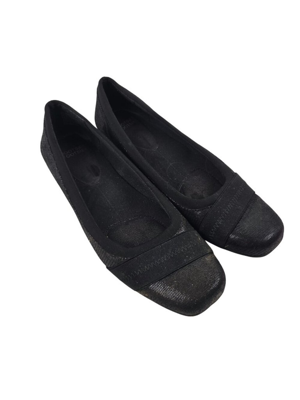 Mootsies Tootsies Modorchester Loafers Womens 10M Flats Black Fabric Shoes